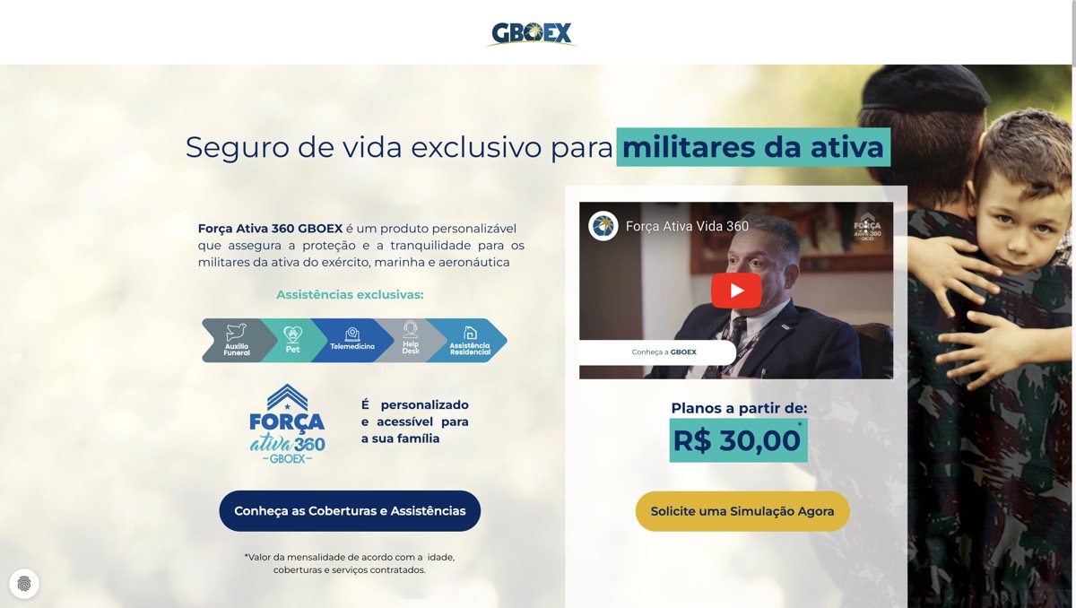 Landing page Força Ativa 360
