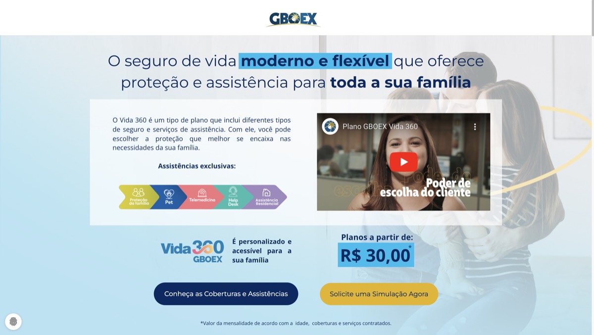 Landing page Vida 360