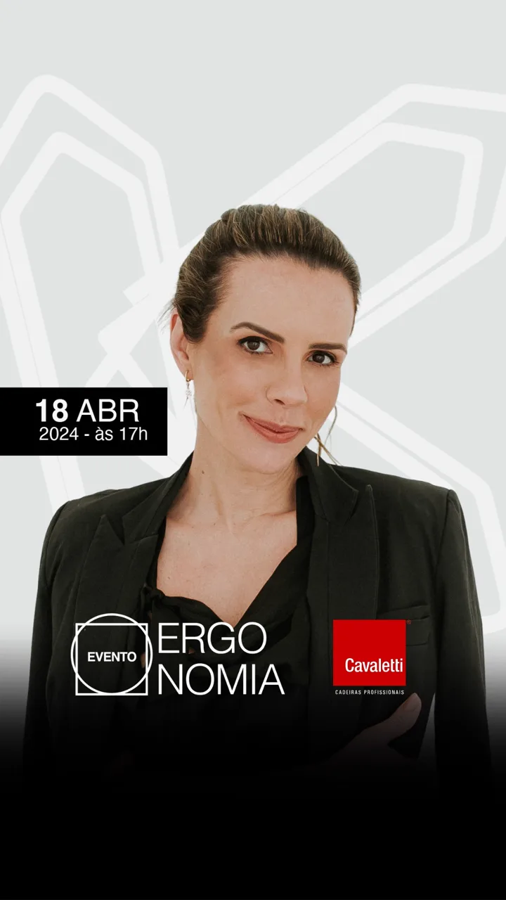 Story anunciando a Dra. Cris Cantele, ergonomista sênior da Cavaletti, como palestrante do evento
