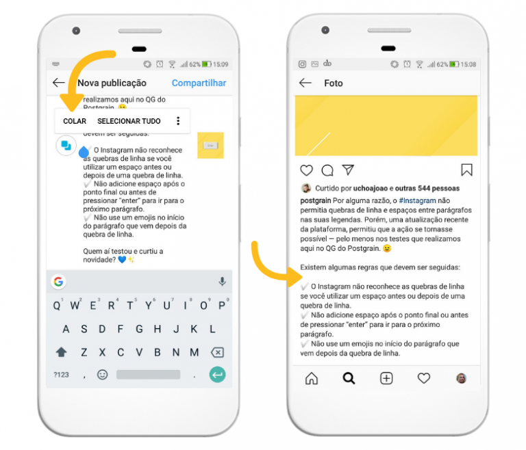 pular linha instagram 1 em Como pular linha no instagram (2023) pular linha instagram 1 no Hello Marketing B2B