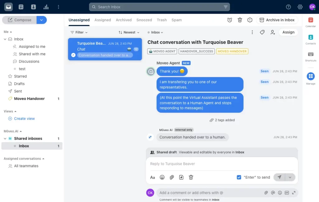 moveo ai front handover em Moveo.AI: Use seus dados para automatizar mais de 70% das operações de suporte ao cliente moveo ai front handover no Hello Marketing B2B